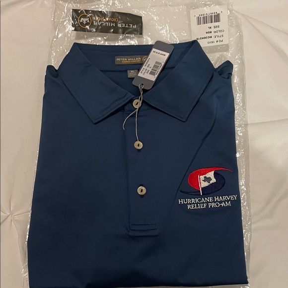 Peter Millar Other - Peter Millar Summer Comfort Hurricane Harvey Relief Pro-Am Polo - Dark Blue XL